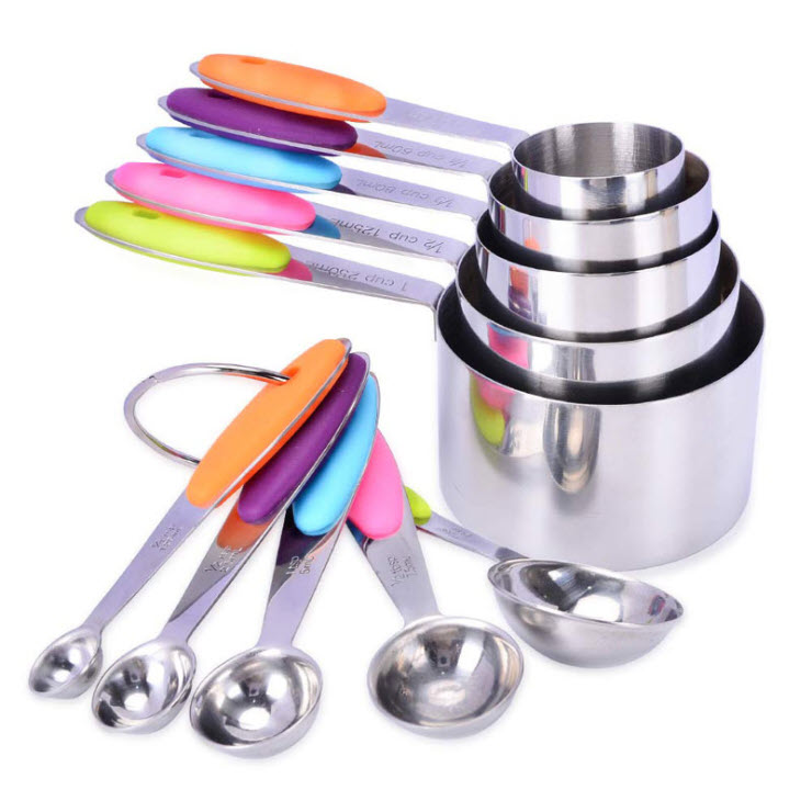 Bộ đo lường inox 10 muỗng tsp/cup
