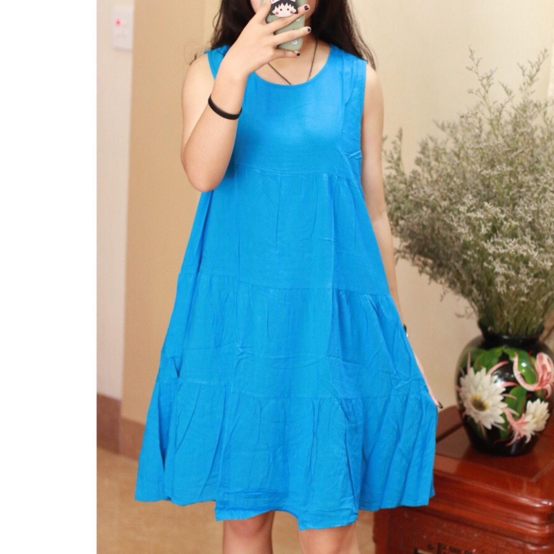 Váy lanh bầu 2 dây , đẹp , rẻ