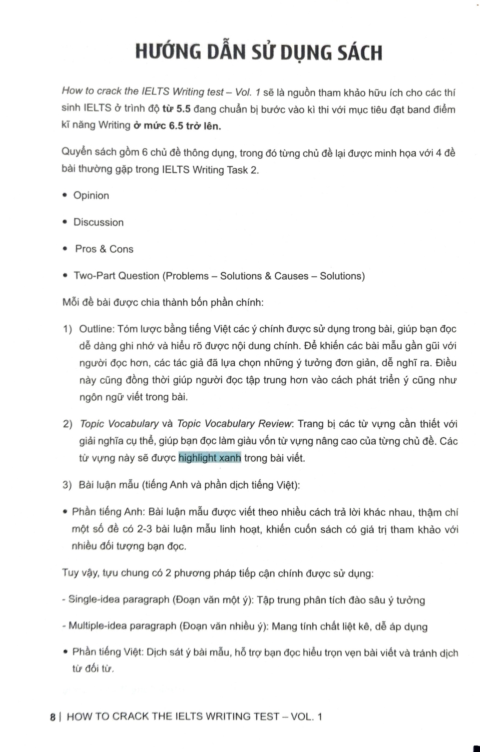 Sách Mới - How to crack the IELTS Writing test - Vol 1