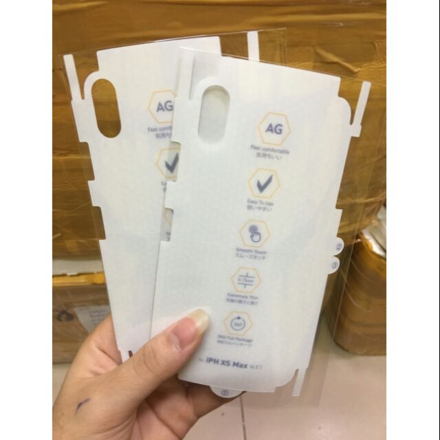 Miếng dán PPF full viền chống vân tay AG cho iPhone XsM (mặt sau)