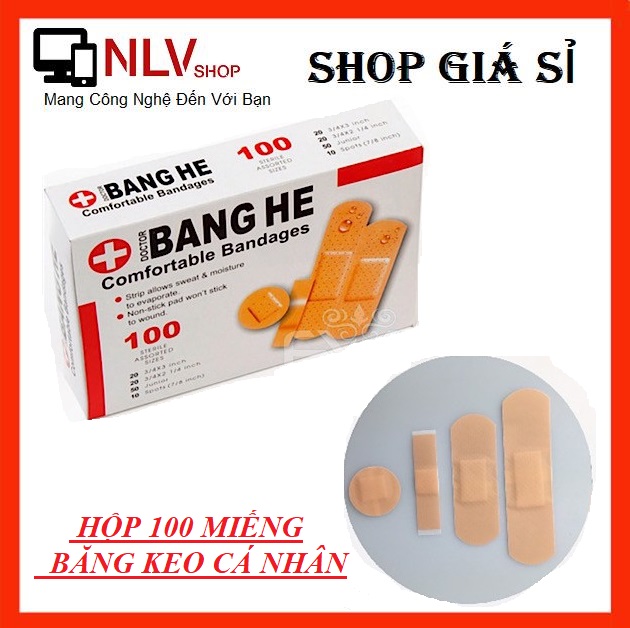 [HCM]⛑ Hộp 100 Băng Keo Cá Nhân - Tiện Dụng ⛑