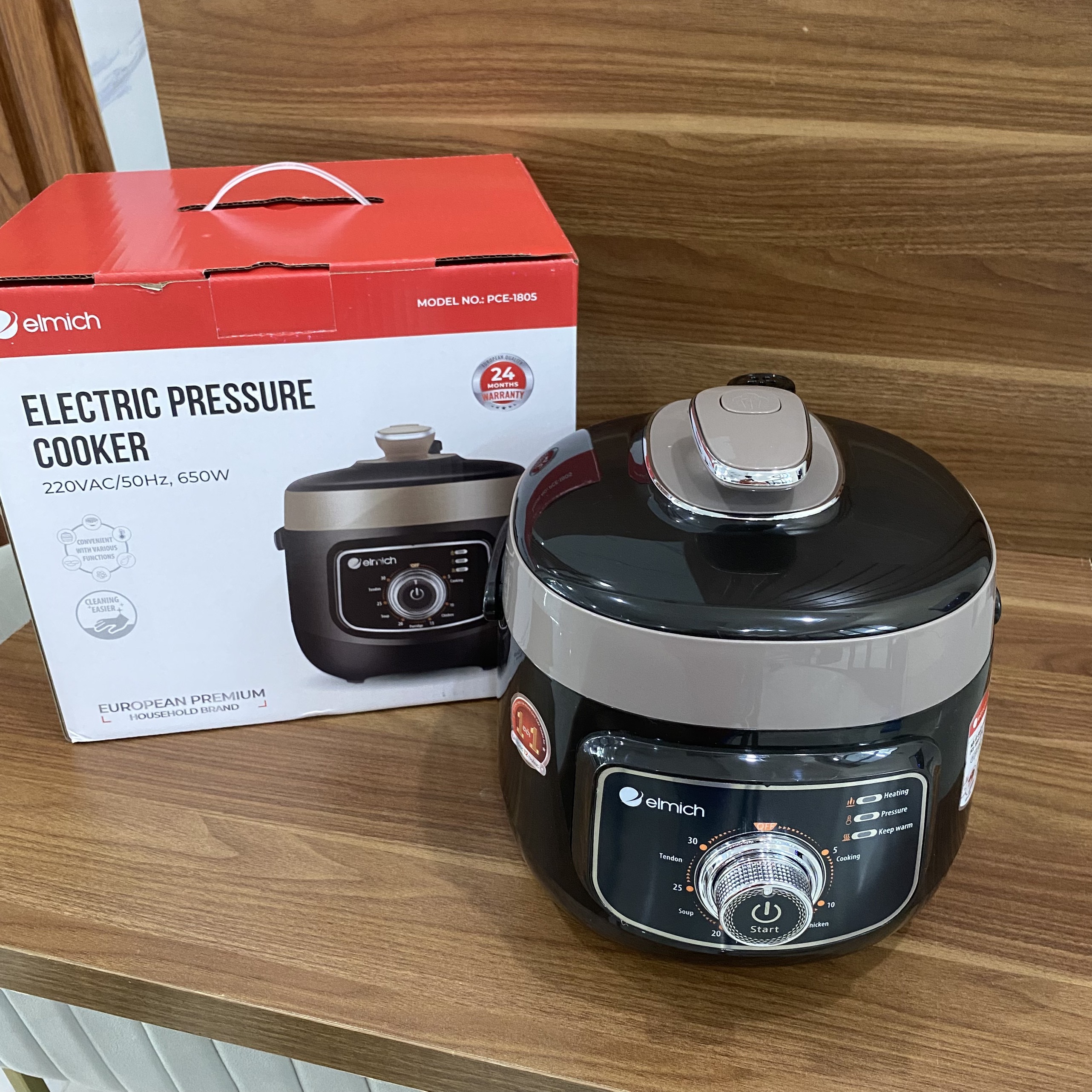 Nồi áp suất Elmich PCE-1805 (Dung tích 2,5L - Công suất 650W - Màu Nâu)