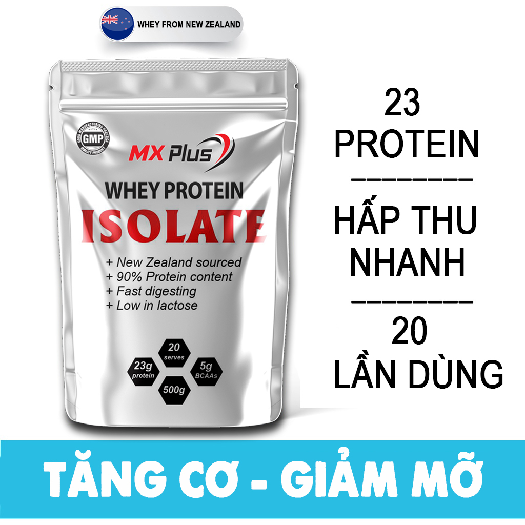 [HCM]COMBO 2 túi Sữa Tăng Cơ Whey Protein Isolate MX Plus + Tặng bình lắc Shaker 700ml