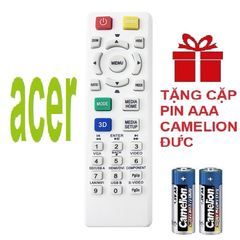 Remote điều khiển máy chiếu ACER mẫu 4 - Remote may chieu ACER dieu khien may chieu ACER