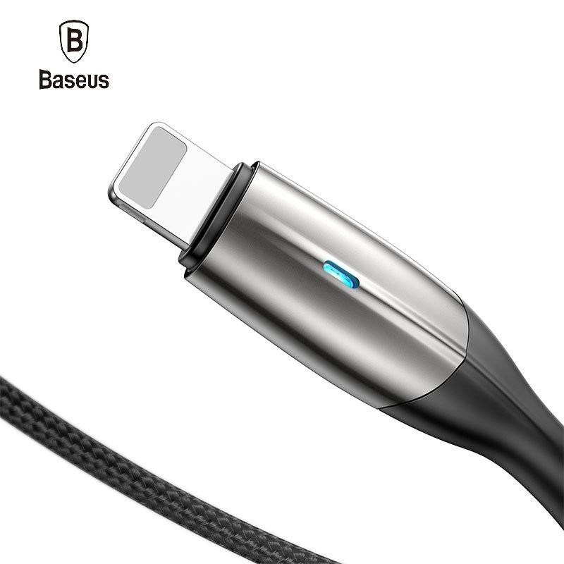 [HCM]Cáp sạc truyền dữ liệu tốc độ cao Lightning Pro max Baseus Horizontal (  2.4A LED báo sạc )