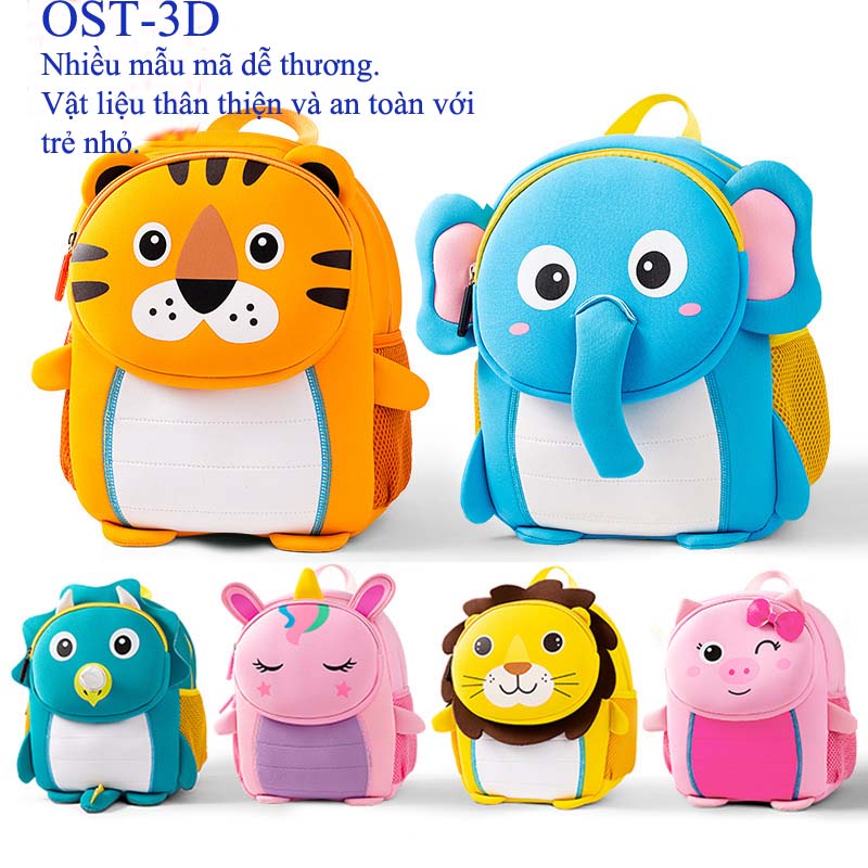 Ba lô mầm non 3D siêu dễ thương