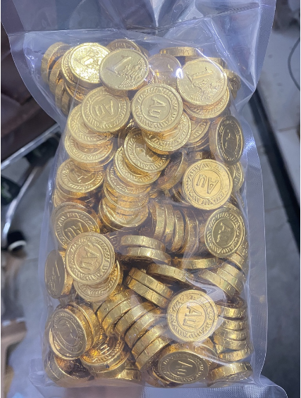 Chocolate Shaped Like a Round Gold Coin