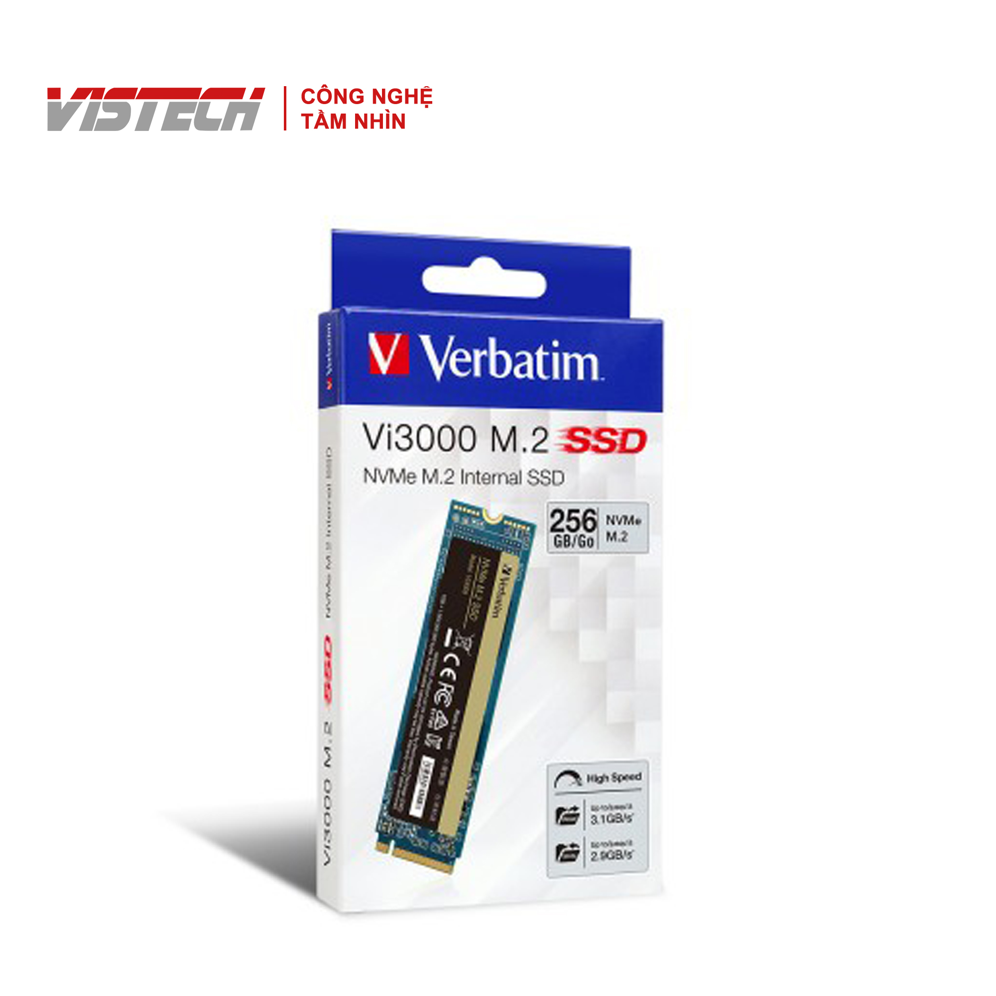 Ổ cứng Verbatim SSD NVMe M.2 256GB (Vi3000)