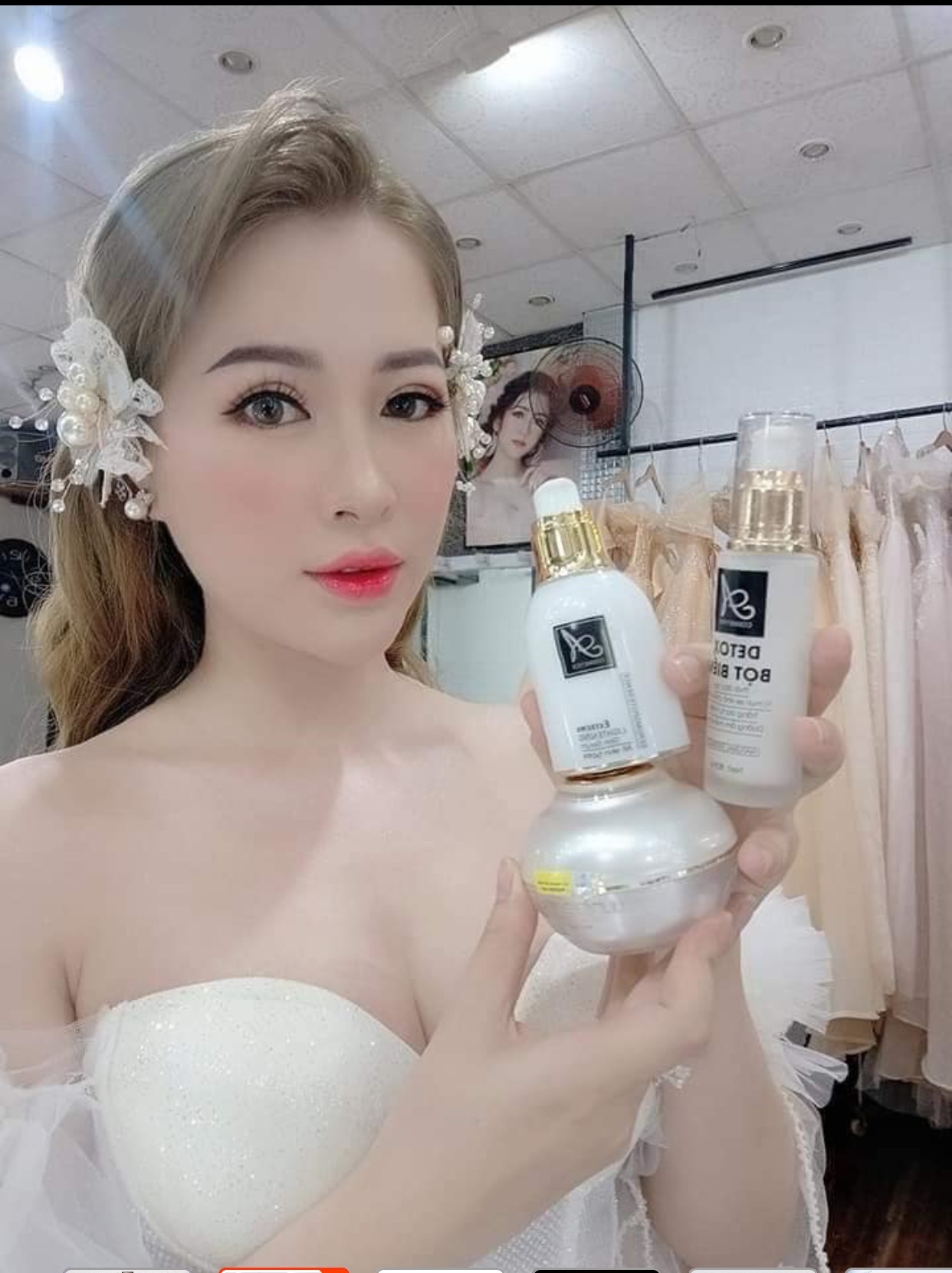 combo Kem face pháp A cosmetics 50g detox bọt biển A cosmetics 80ml serum spot esence A cosmetics phương anh 50ml
