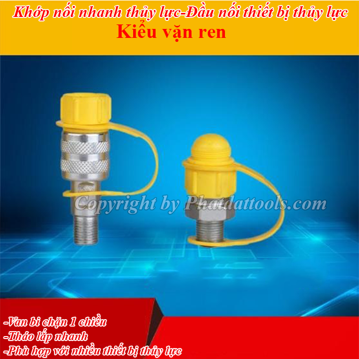 Đầu Nối Nhanh 3/8 Thiết Bị Thủy Lực Vặn Ren