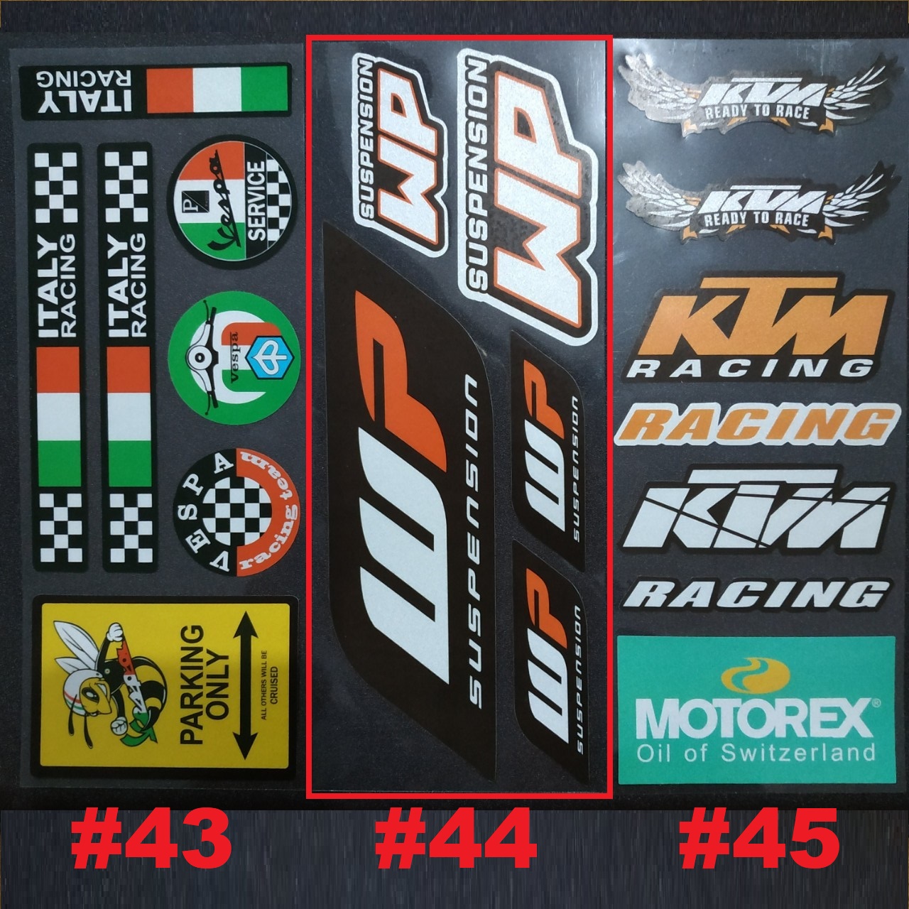 [P3]Tem dán xe vỉ 6 sticker full logo chống thấm nước