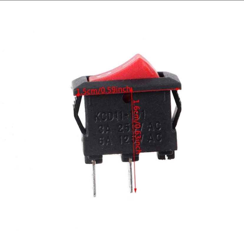 On/Off Rocker Switch Kcd1 3A 250V (Ac)