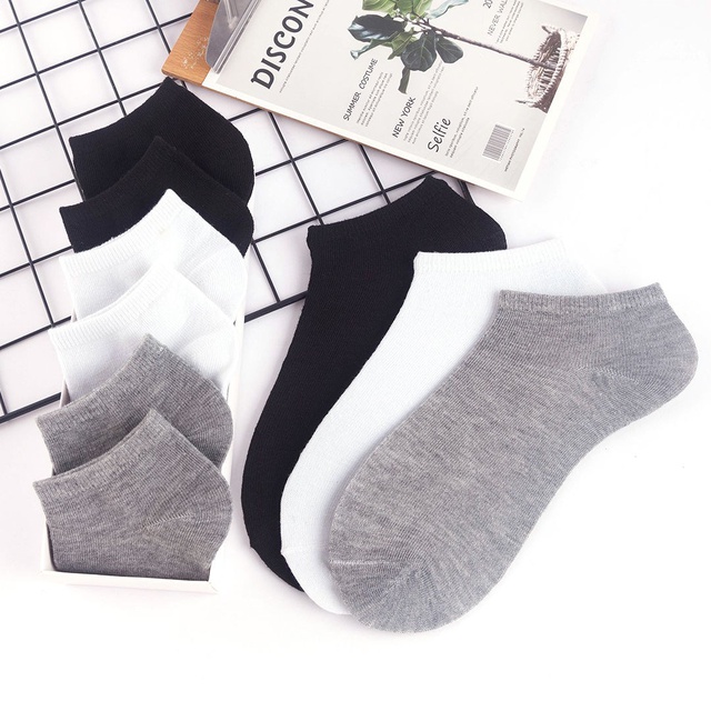 Combo 7 đôi tất trơn cổ ngắn nam/nữ