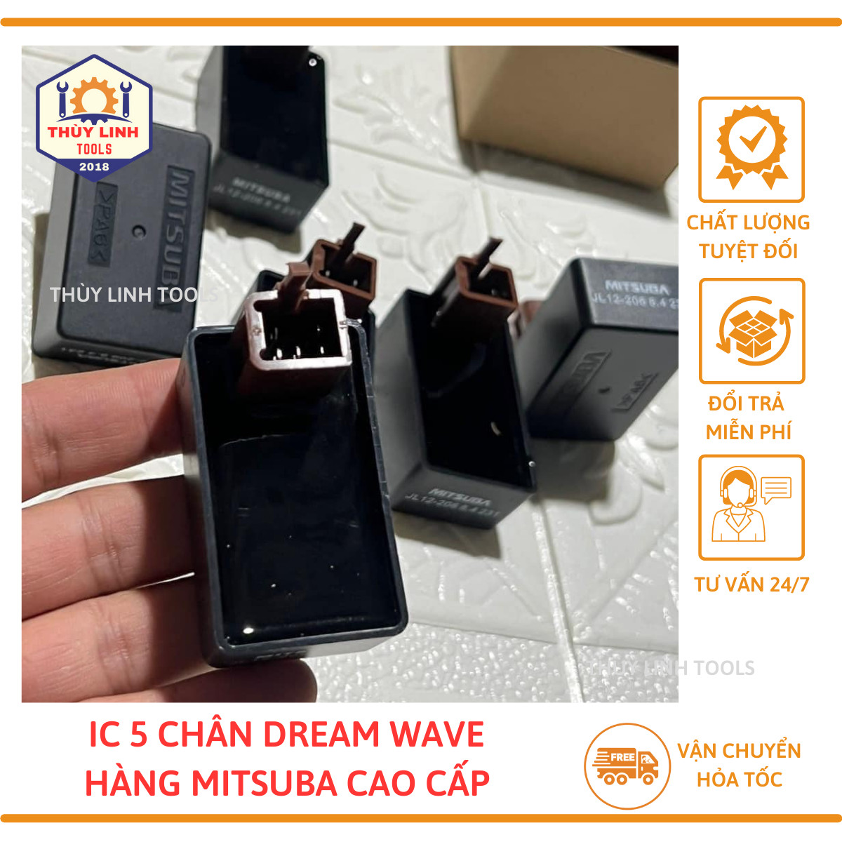 IC 5 chân dành cho xe máy Dream/Wave hàng Mitsuba Thùy Linh Tools