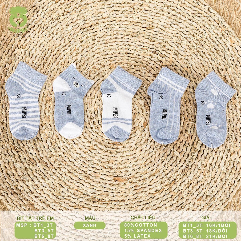 Set 5 đôi tất Chân Cho Bé Mipbi