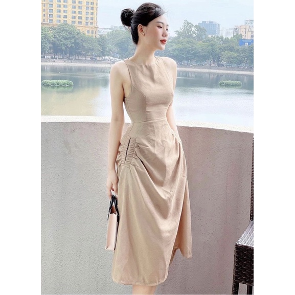 ĐẦM CỔ TRÒN, 2 TÚI (có ảnh thật) ms53