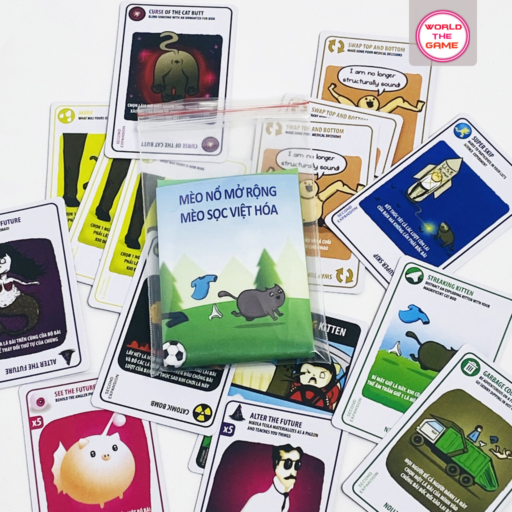 COMBO Mèo Nổ Full 8 Bản mở rộng Exploding kittens VIỆT HÓA CAO CẤP