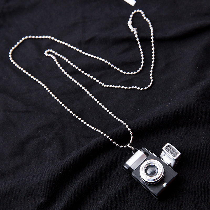 Korean Personality Camera Necklaces Girls Simple Fashion Student Couple Pendant Necklace Hip-hop Style