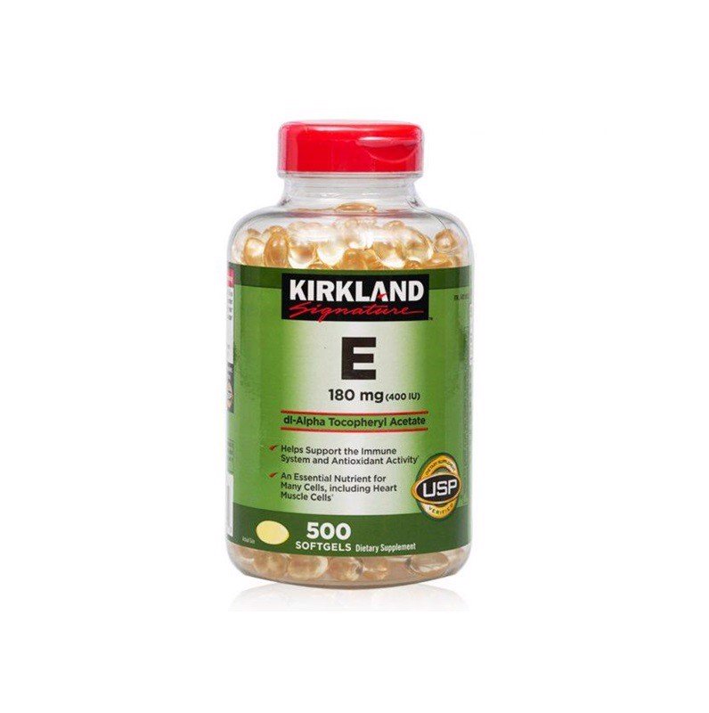 [HCM]Vitamin E 400IU Kirkland ( Hộp 500 Viên )