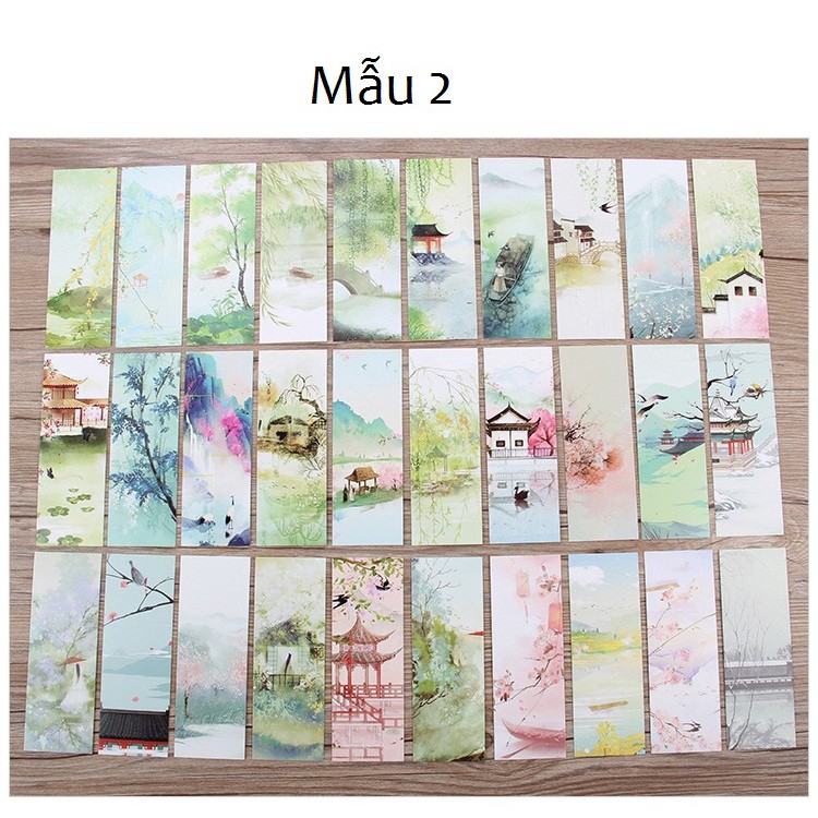 Hộp 30 Đánh Dấu Trang Sách Bookmark Cổ Phong