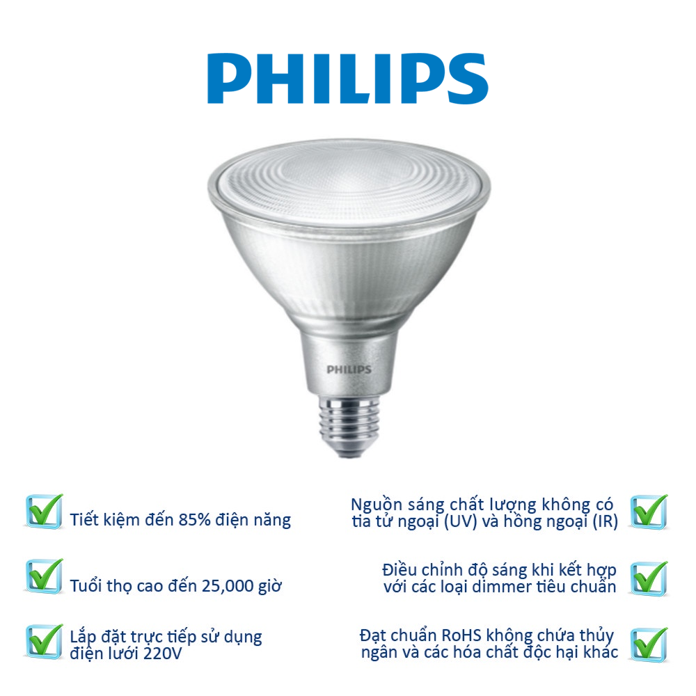 Bóng đèn chiếu điểm PHILIPS MAS LEDspot D 13-100W E27 927 PAR38 25D (01 bóng) - Đèn rọi