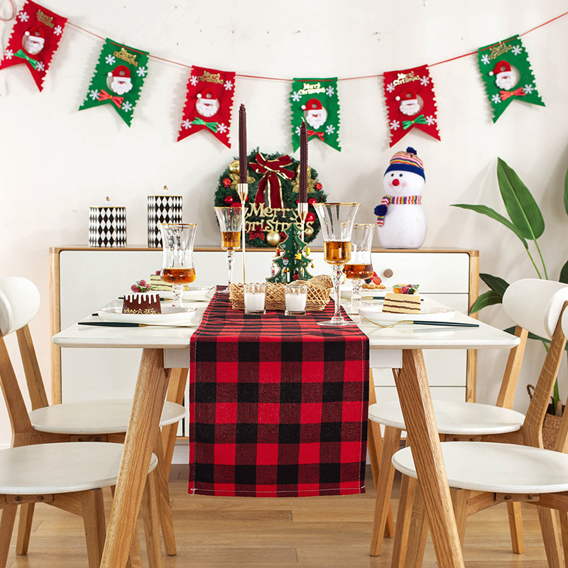 Khăn trải bàn giữa hình cây thông Noel dài 1m8 trang trí bàn tiệc-table runner