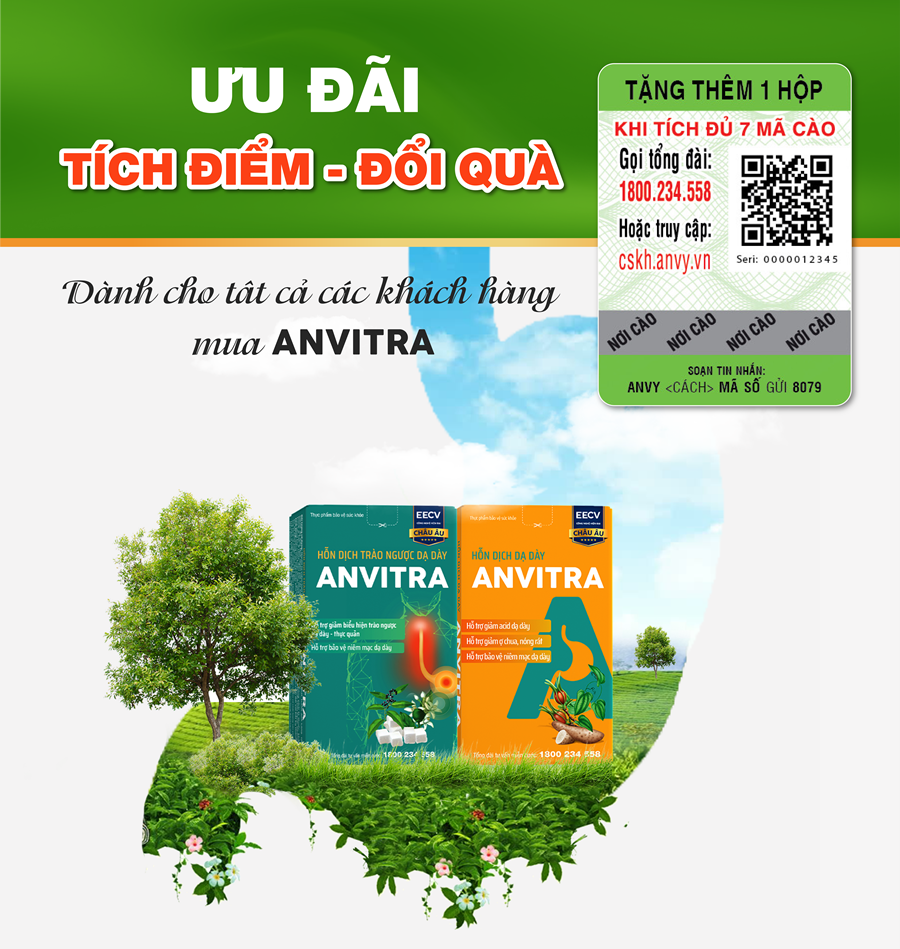 ANVITRA - MIỄN PHÍ VẬN CHUYỂN - HỖN DỊCH DẠ DÀY - CHÍNH HÃNG CÔNG TY