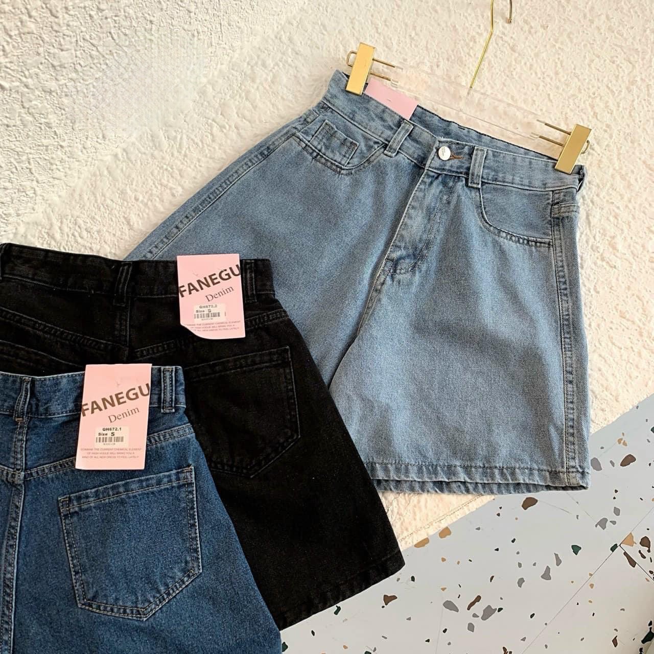 Quần Short Jean Nữ Ngố Cao Cấp