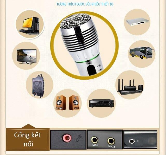 Micro 2in1 không dây, có dây Xingma AK-308G
