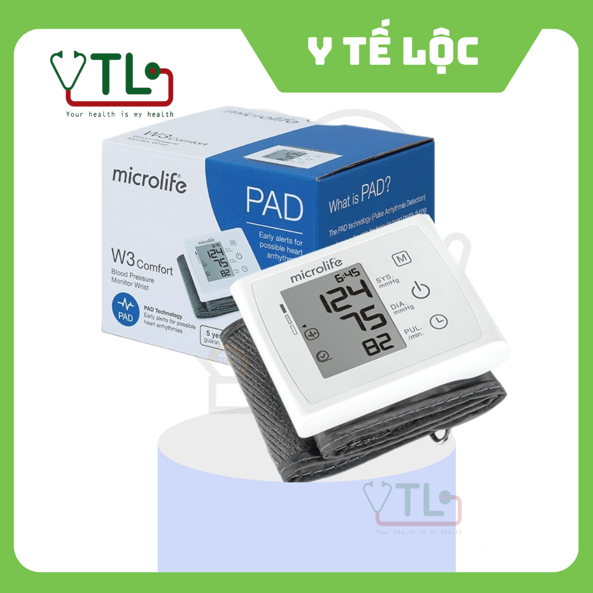 Máy đo huyết áp cổ tay Microlife W3 Comfort