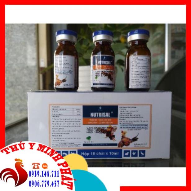 1 HỘP NUTRISAL (10 LỌ X 10ML) NUÔI TĂNG BO GÀ ĐÁ