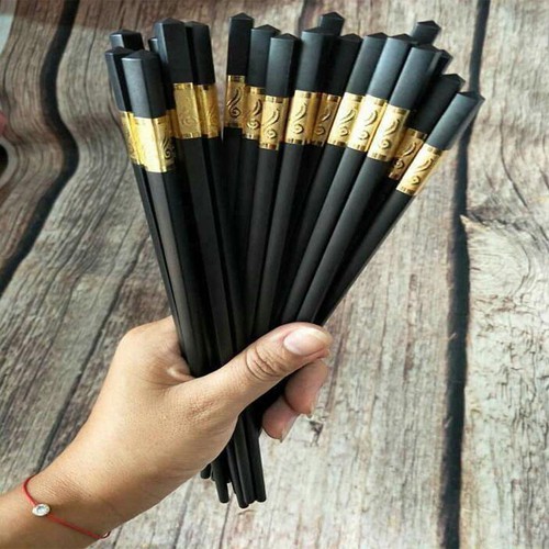 HỘP 10 ĐÔI ĐŨA THỦY TINH BỌC VÀNG