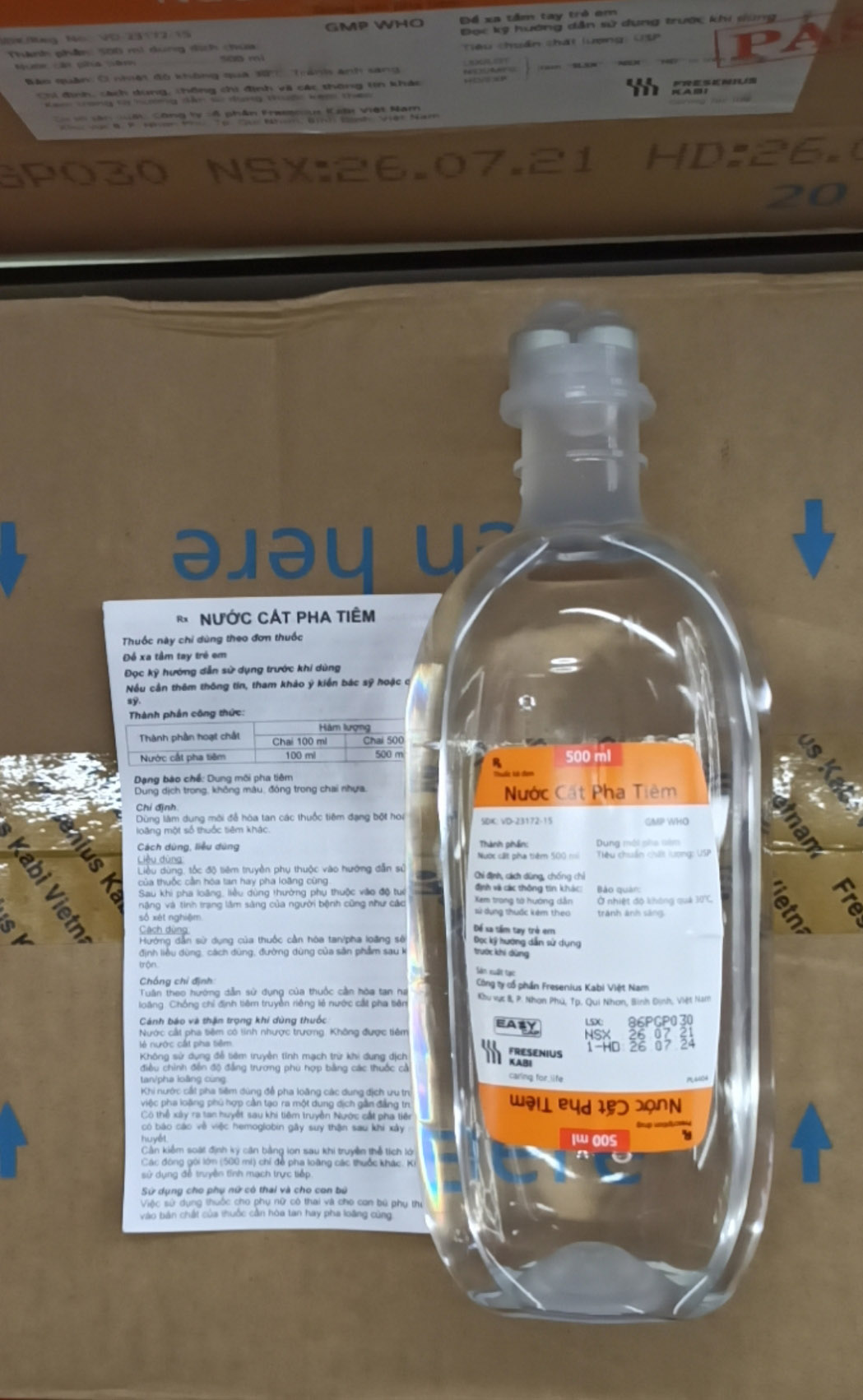 NƯỚC CẤT PHA TIÊM 500ML