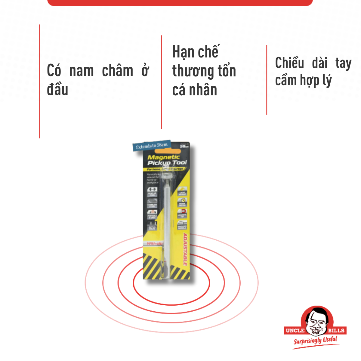 Dụng Cụ Nhặt Rác Có Nam Châm Ở Đầu UBL HB0033