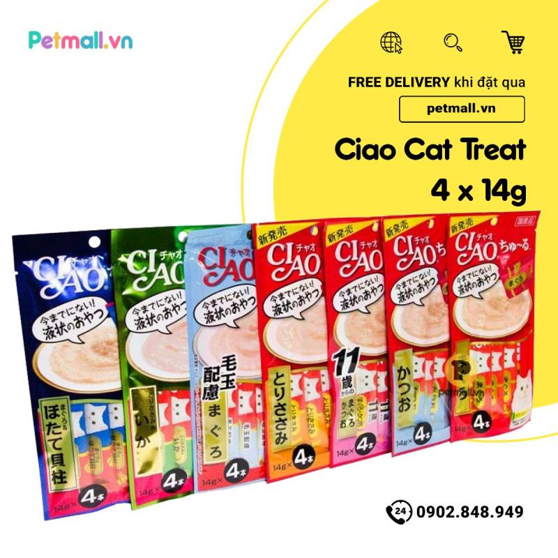 Snack lỏng Ciao Churu cho mèo 4x14g
