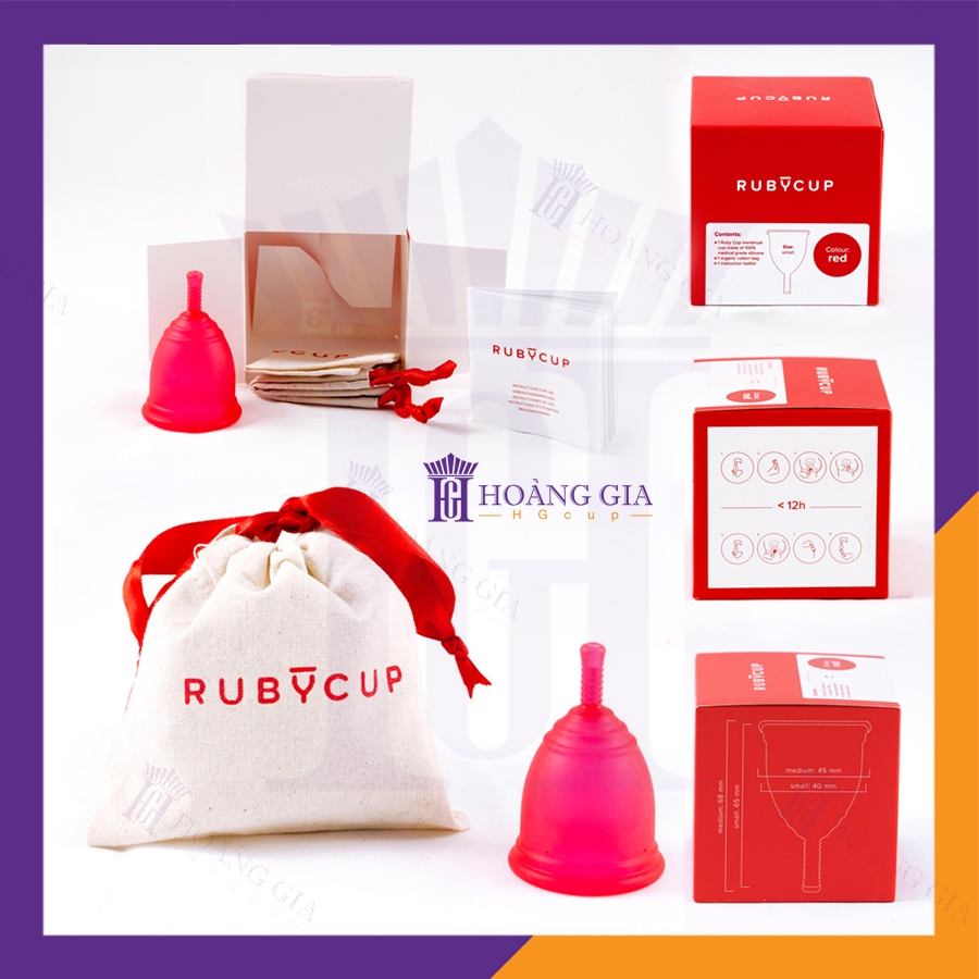 Cốc nguyệt san Ruby cup (Hàng chính hãng, thương hiệu Anh) - RubyCup Menstrual Cup