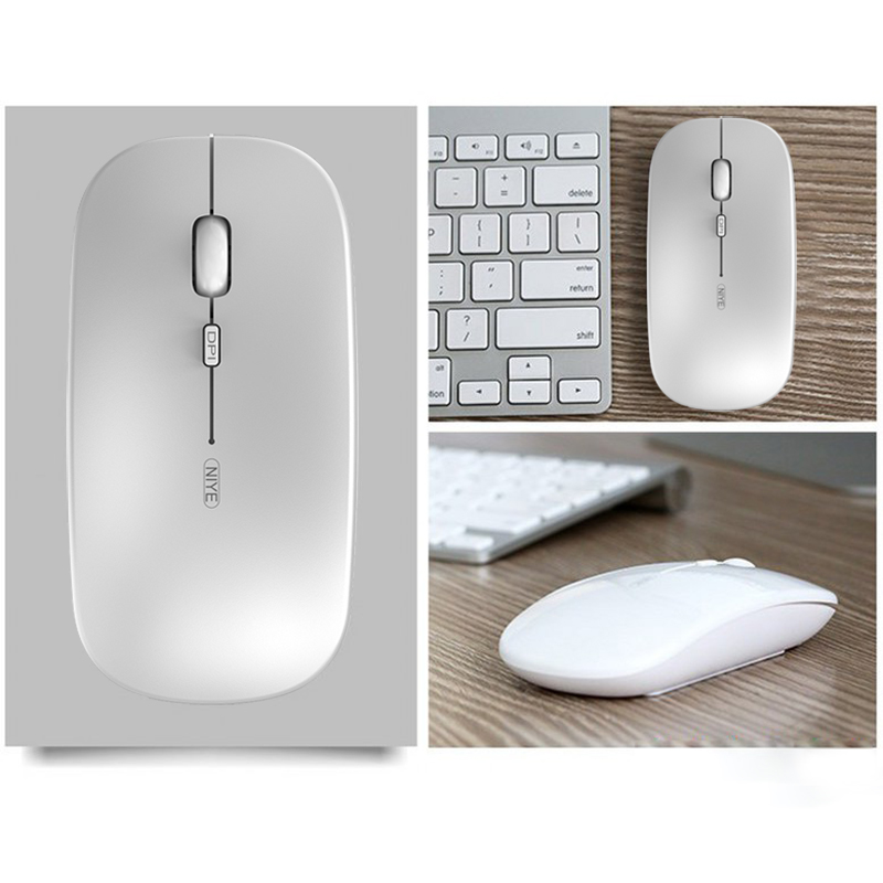 Chuột không dây wireless tự sạc pin siêu /tích hợp pin 2 kiểu dáng mỏng không gây tiếng ồn chuyên dùng cho Máy tính, pc, Laptop