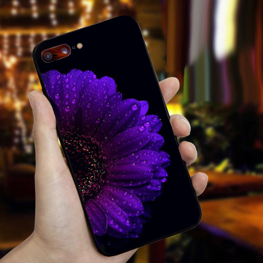 Ốp điện thoại dành cho máy iPhone 7 Plus / 8 Plus - Bông cúc tím MS ABHHA002