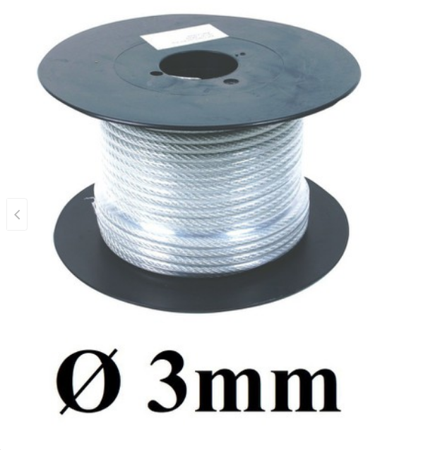 Dây cáp thép bọc nhựa Ø [ 3mm ] dài 1 mét – 1000 mét