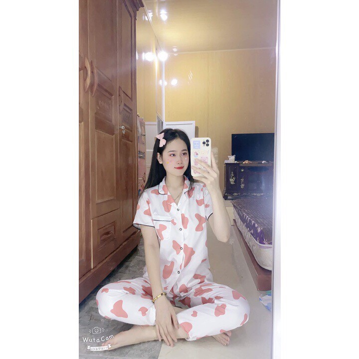 (Ib chọn mẫu) Pizama áo cộc quần dài (40~60kg tùy chiều cao)