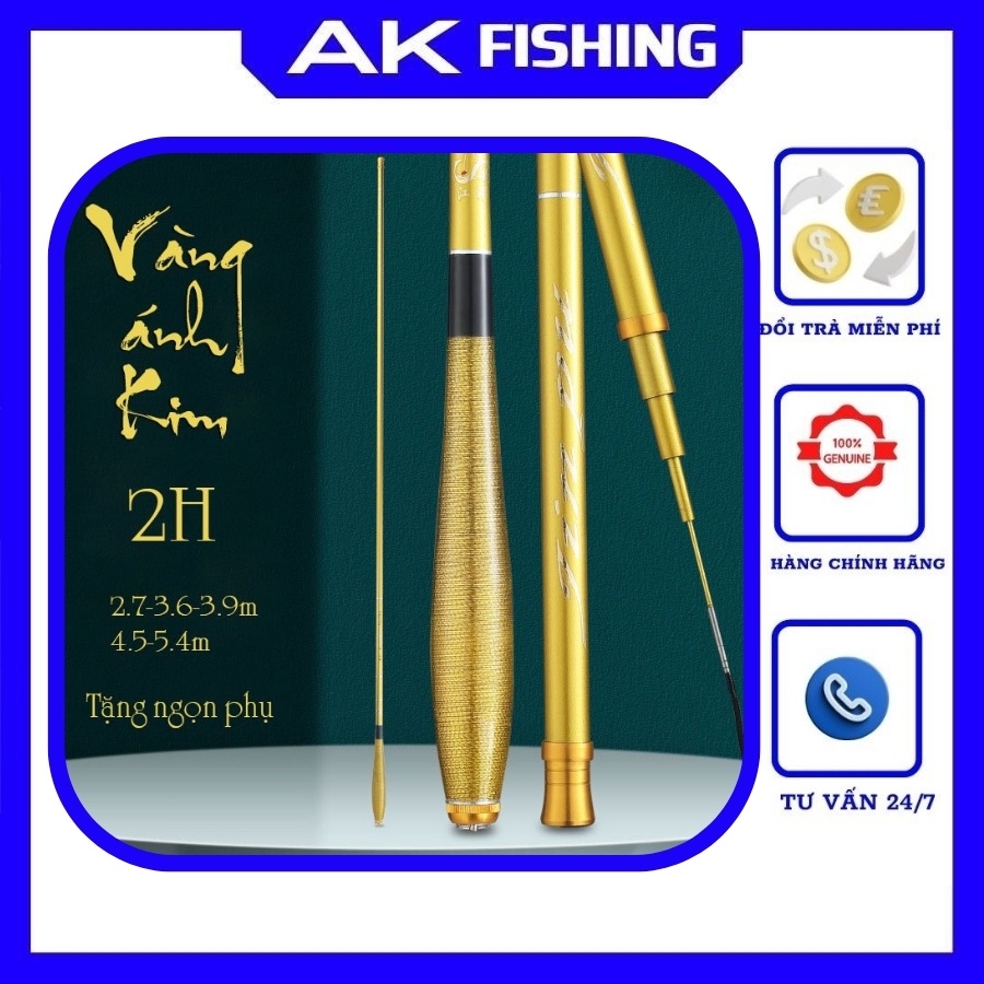 Cần câu tay vàng ánh kim 2H daiwa carbon cần câu đơn câu đài siêu dẻo siêu bền chính hãng chất lượng gia rẻ