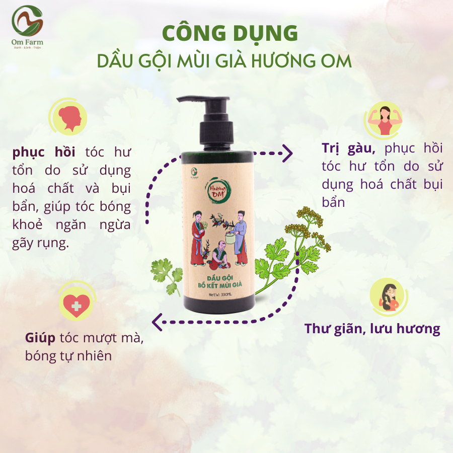 Dầu gội mọc tóc Mùi già OM Sapa 330ml