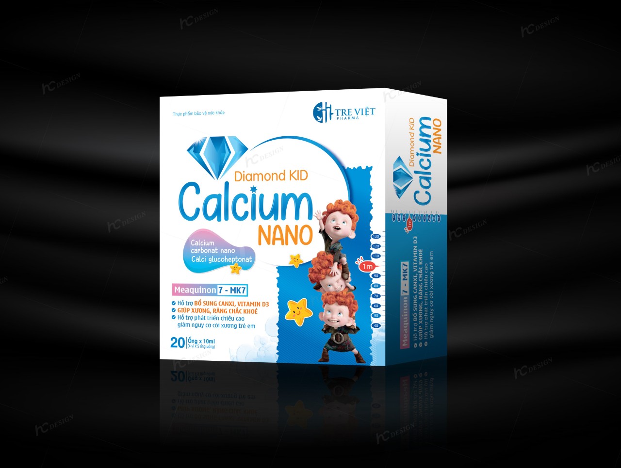 Ống Uống Bổ Sung Canxi  Diamnd Kid Calcium Nano Giúp Phát triển hệ xương răng chắc khỏe Phát triển chiêu caogiảm loãng xương