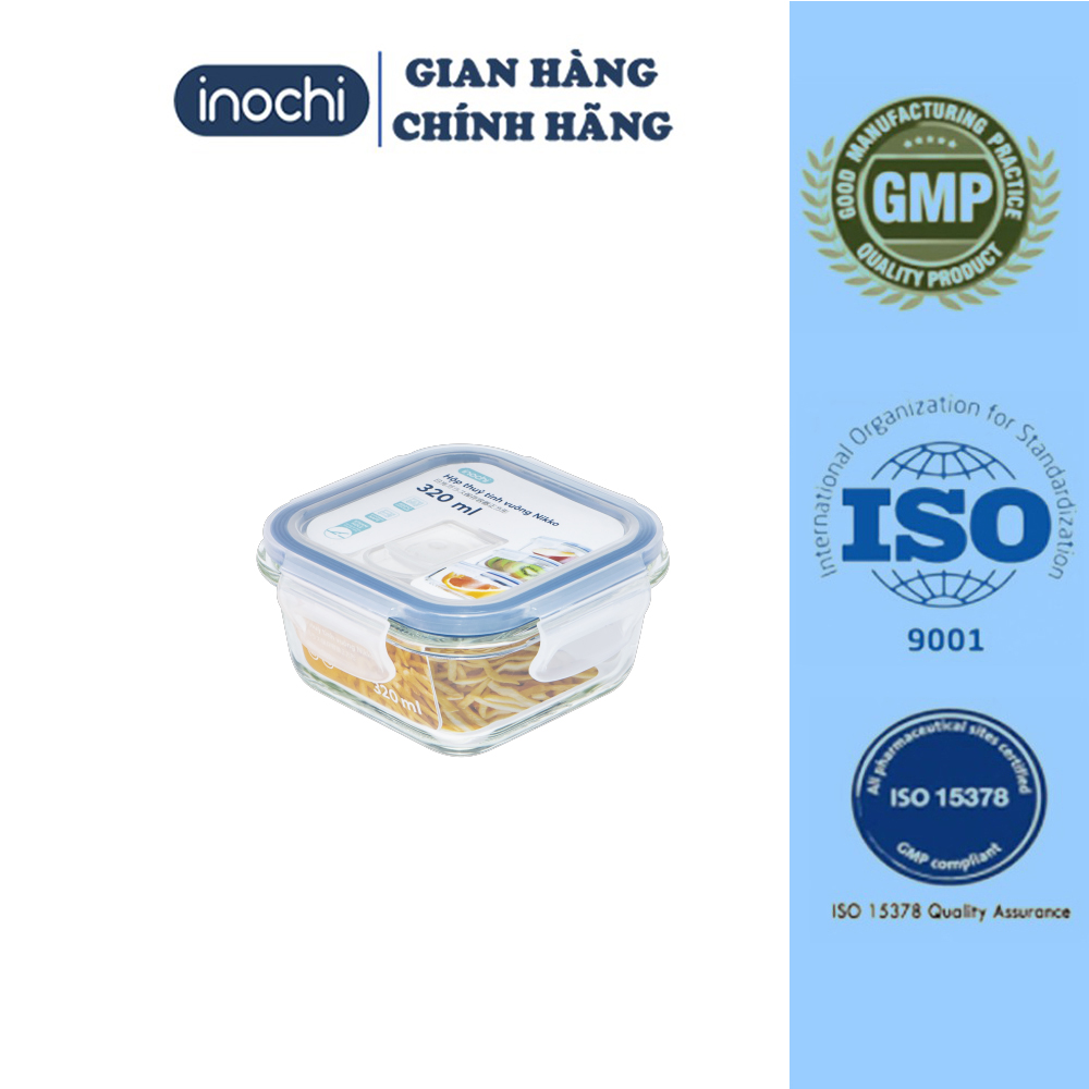 Hộp Thuỷ Tinh Tròn 320ml - hộp Đựng Thực Phẩm - Nikko INOCHI - hộp thủy tinh - hộp Đựng Đồ Ăn, hộp thủy tinh chịu nhiệt - hộp đựng Thức Ăn - hộp thủy tinh chịu nhiệt Trong Ngăn Đá Tủ Lạnh, Bảo Quản Thực Phẩm Tươi