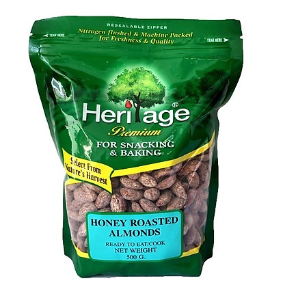 HCMHạnh Nhân Nguyên Hạt Ngào Mật Ong Heritage - Honey Roasted Almond 500g