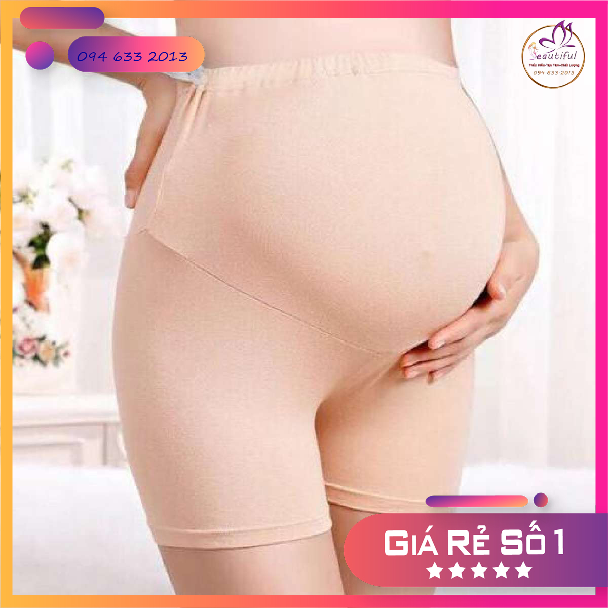 Quần bầu đùi mặc trong váy dành cho bà bầu(FreeSize, Giao Màu Ngẫu Nhiên)