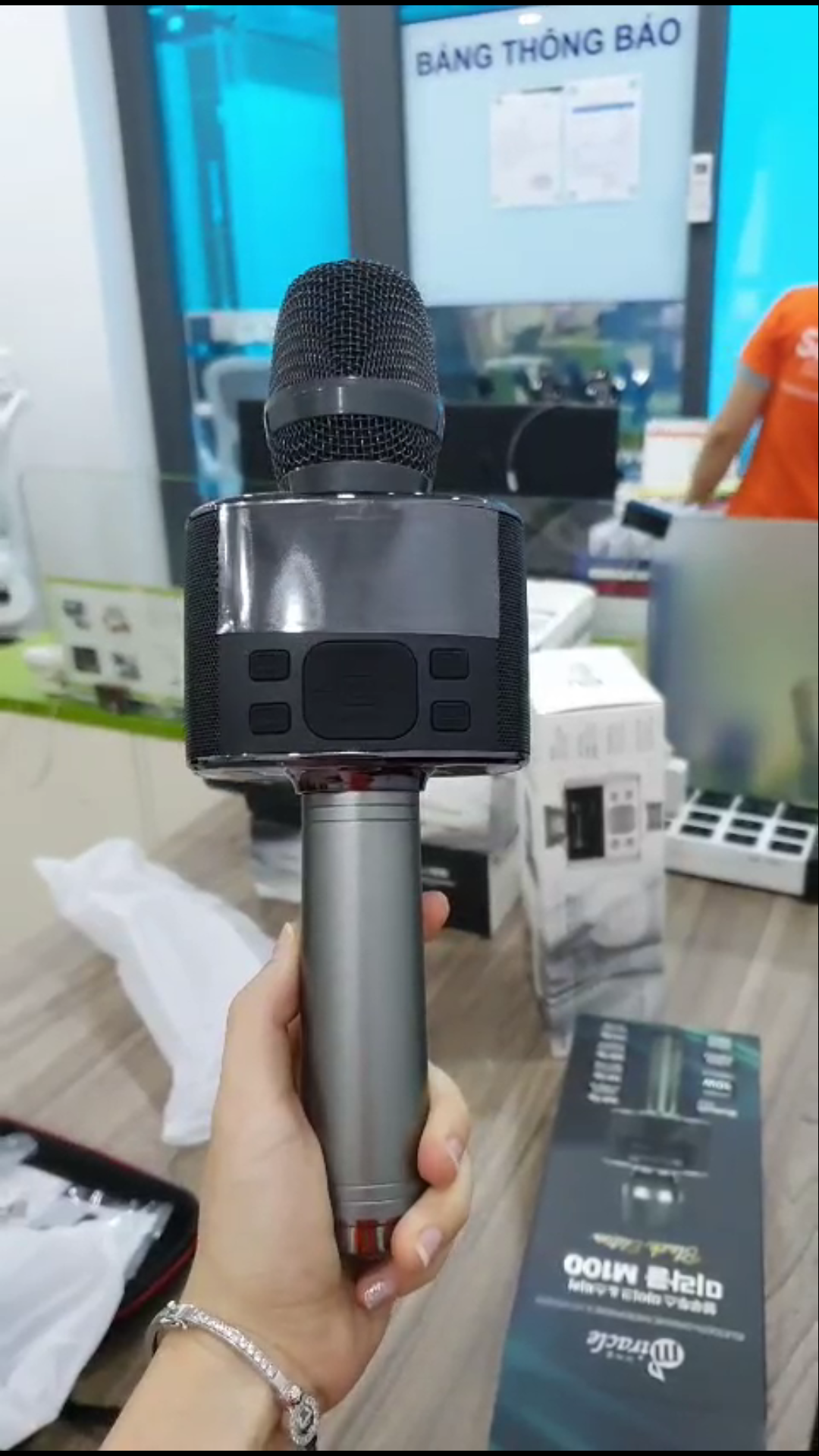 Micro Bluetooth Miracle M100 Hát Karaoke Trên Điện Thoại Di Động Cao Cấp