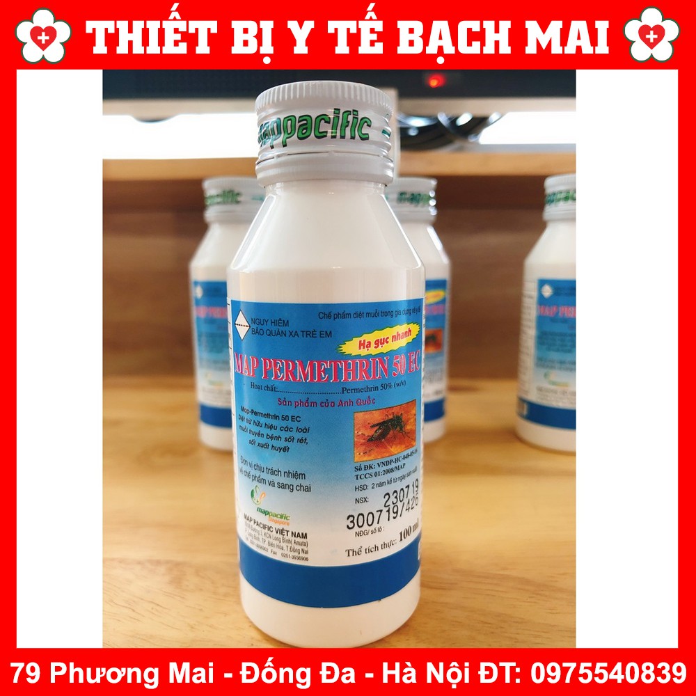Thuốc Diệt Muỗi PERMETHRIN 50EC Chai 100ML [ Map PACIFIC]