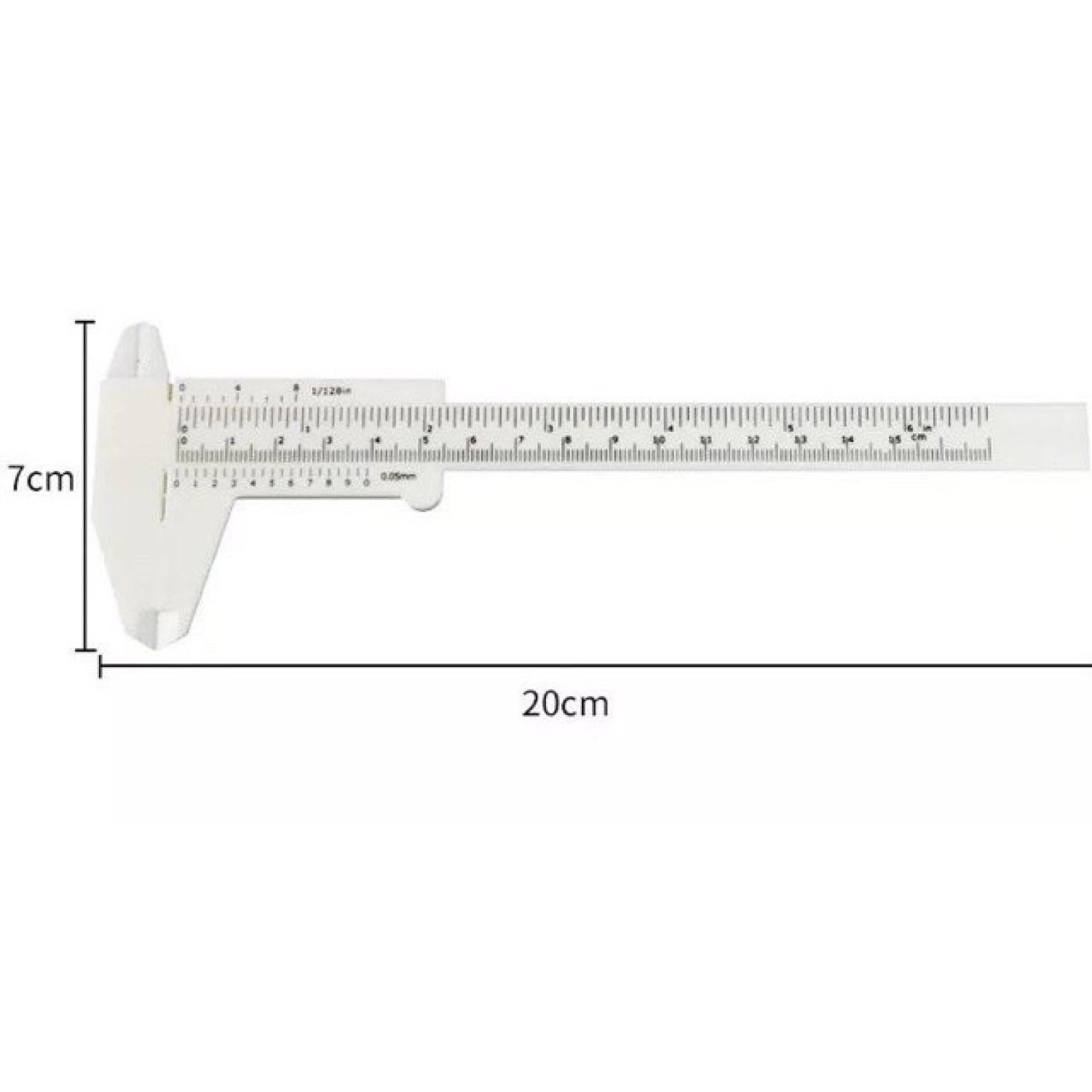 Thước kẹp mỏ vịt đo chân mày phun xăm (thước chữ F)