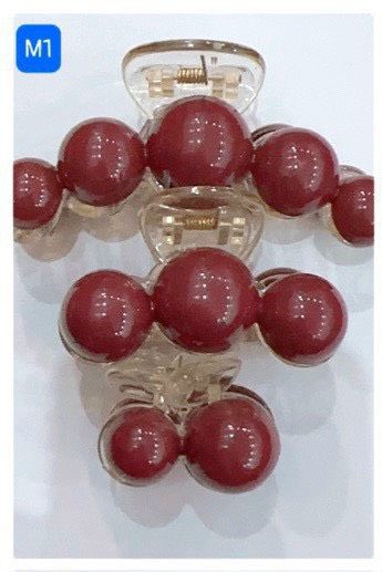 Set 3 kẹp tóc ngoạm đính hạt nhiều màu mẫu mới - kẹp cá mập - cặp tóc - dumi shop